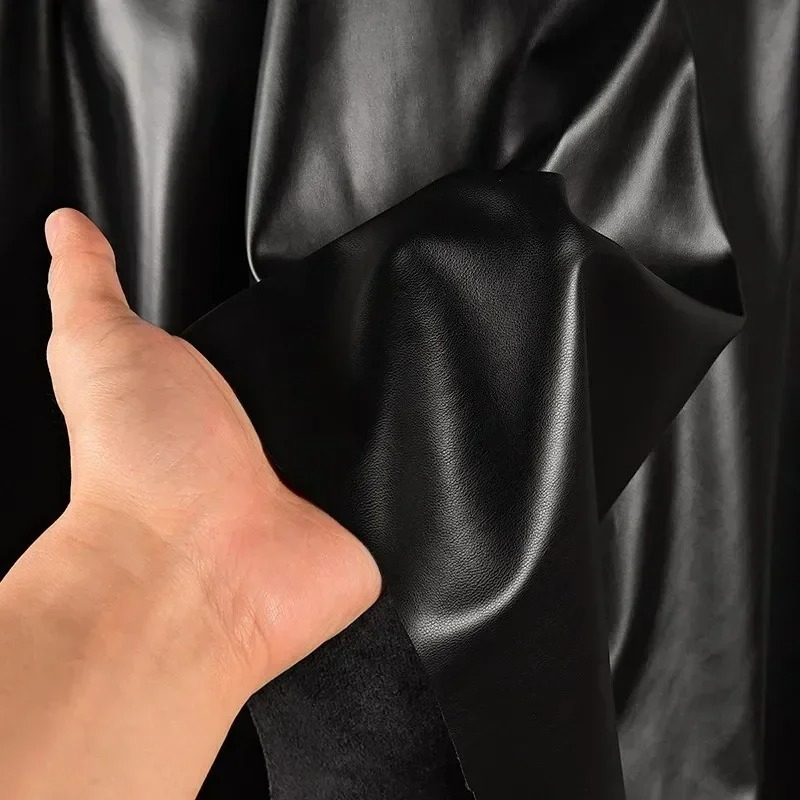 Home Textiles Wholesale - Suede PU Leather Fabric Black Soft