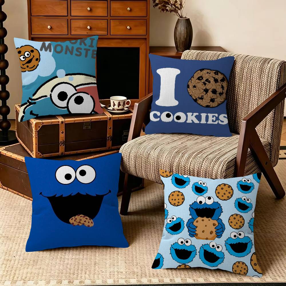 Home Textiles Inc - C-Cookies Monster Cartoon Pillow Gift Home