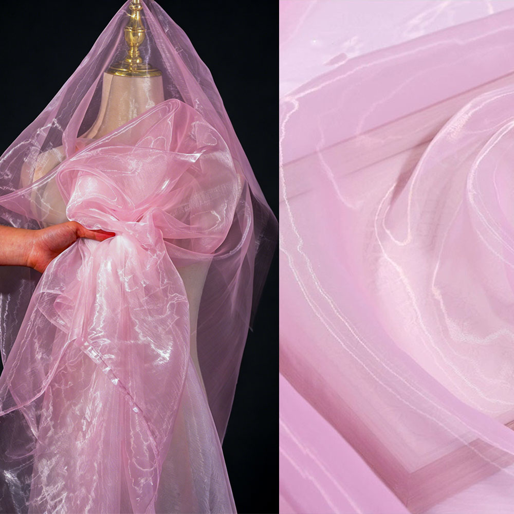 Home Textiles Wholesale - 100x150cm Sheer Organza Gauze Fabric Glossy