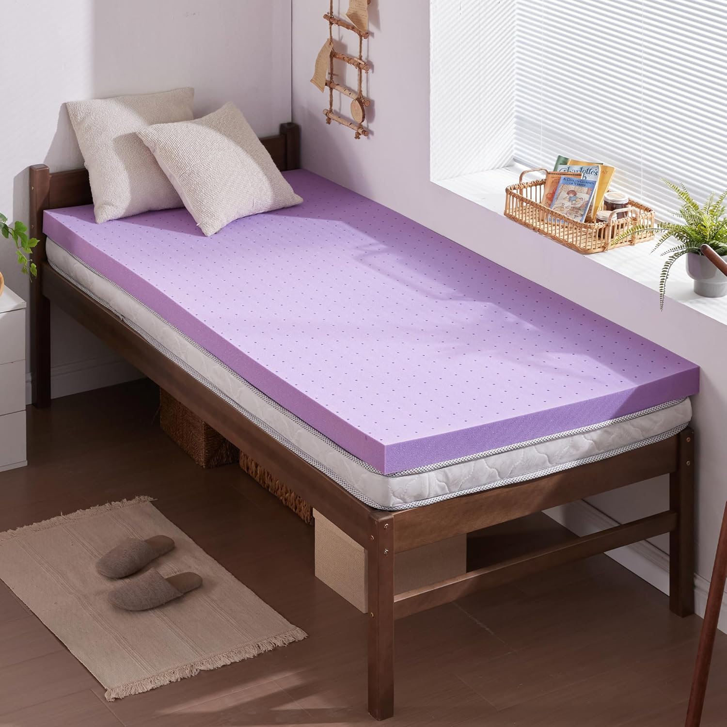 Mattress Pad Topper - Gel Memory Foam Mattress Topper, 2