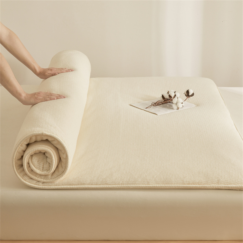 Mattress Pad Topper - Fishscale Pattern All Cotton Quilt Insert
