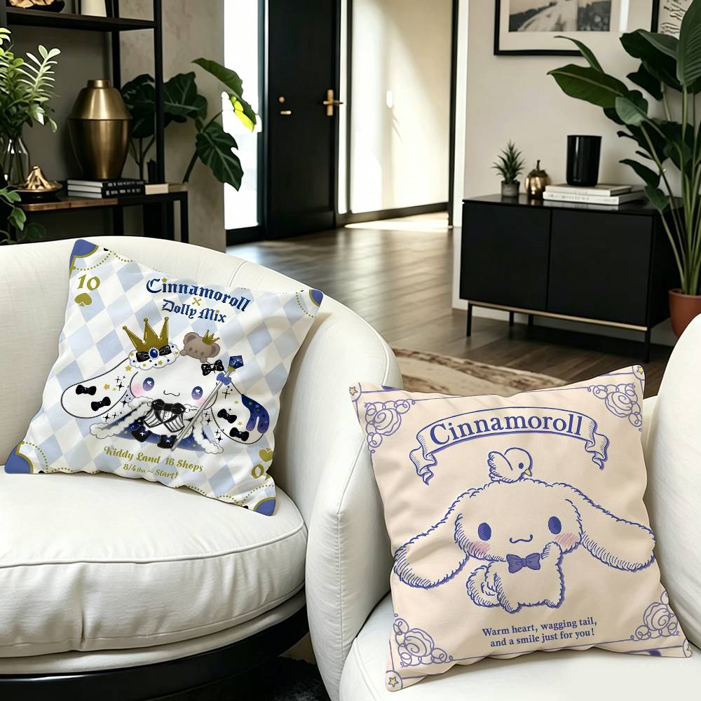 Home Textiles Inc - Cartoon C-Cinnamoroll Cushion Cover Inches Farmhouse