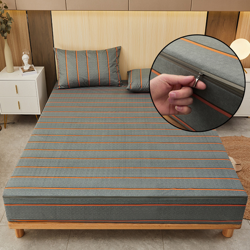 Mattress Pad Topper - Printed Waterproof Mattress Cover with Zipper