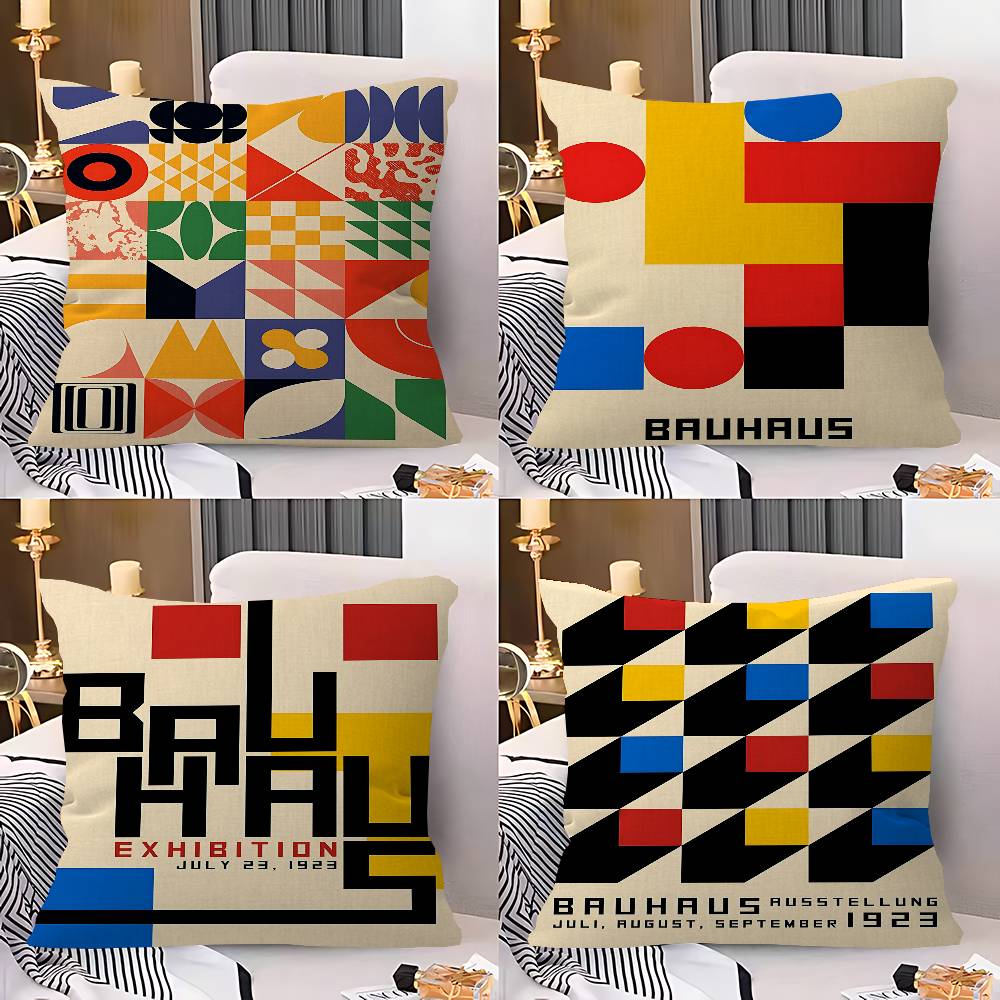 Home Textiles Exhibition - Abstract Bauhaus Exhibition Cushion Cover Car