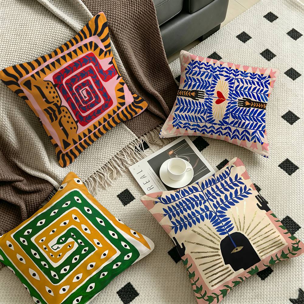 Egypt Colorful Abstract Tiger  - Home Textiles Egypt ulasan dan harga