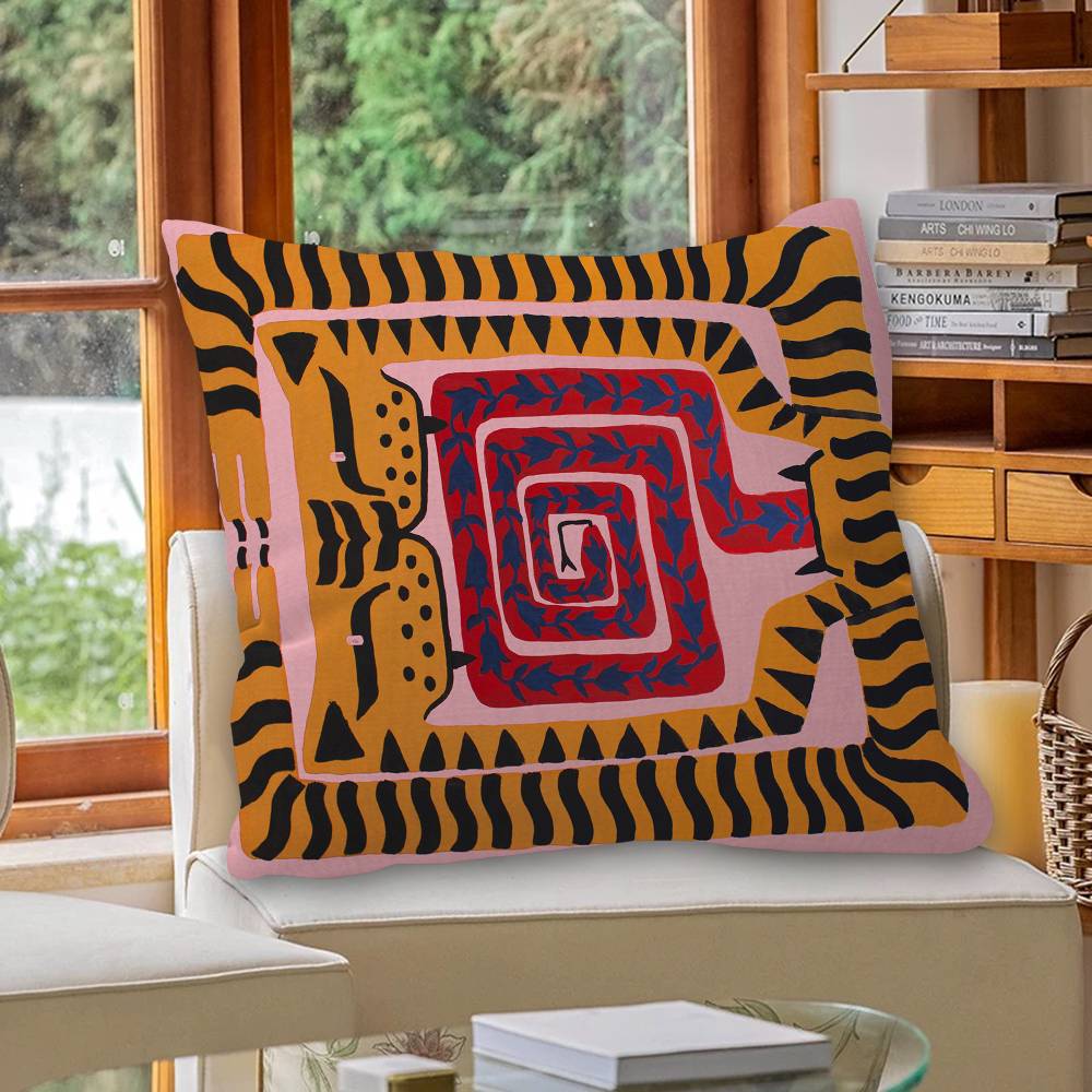 Egypt Colorful Abstract Tiger  - Home Textiles Egypt ulasan dan harga