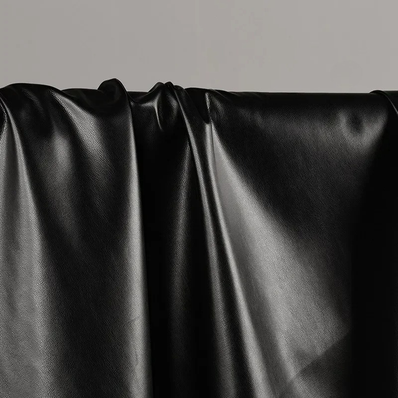Suede PU Leather Fabric Black  - Home Textiles Wholesale ulasan dan harga