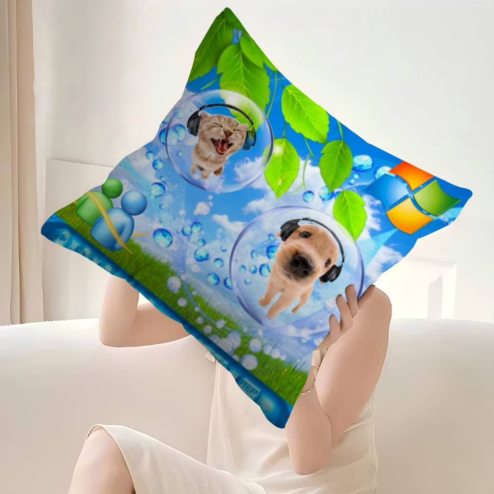 Frutiger Aero Art cushion  Pil - Home Art Textiles ulasan dan harga