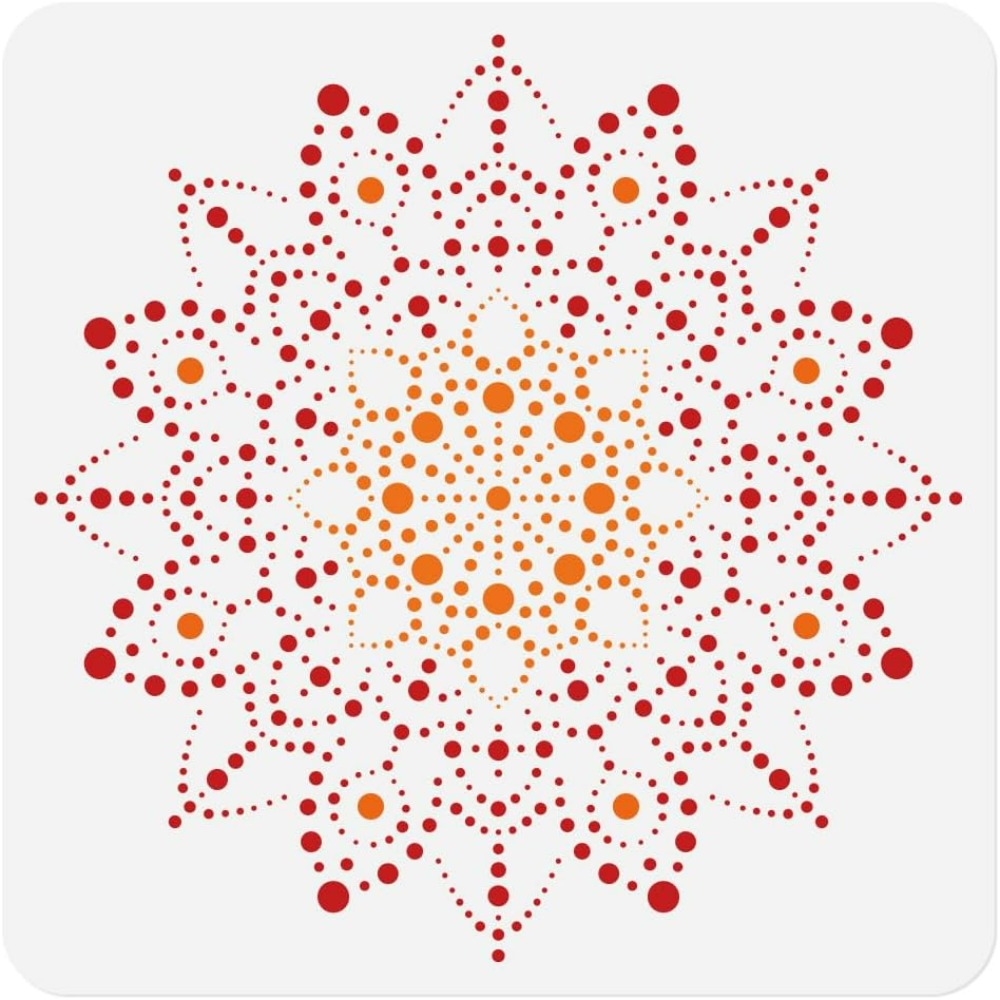 Dot Mandala Stencil Template 1 - Home Textiles Products ulasan dan harga