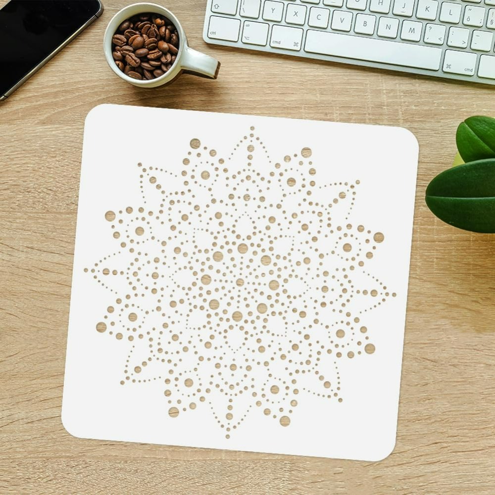 Dot Mandala Stencil Template 1 - Home Textiles Products ulasan dan harga