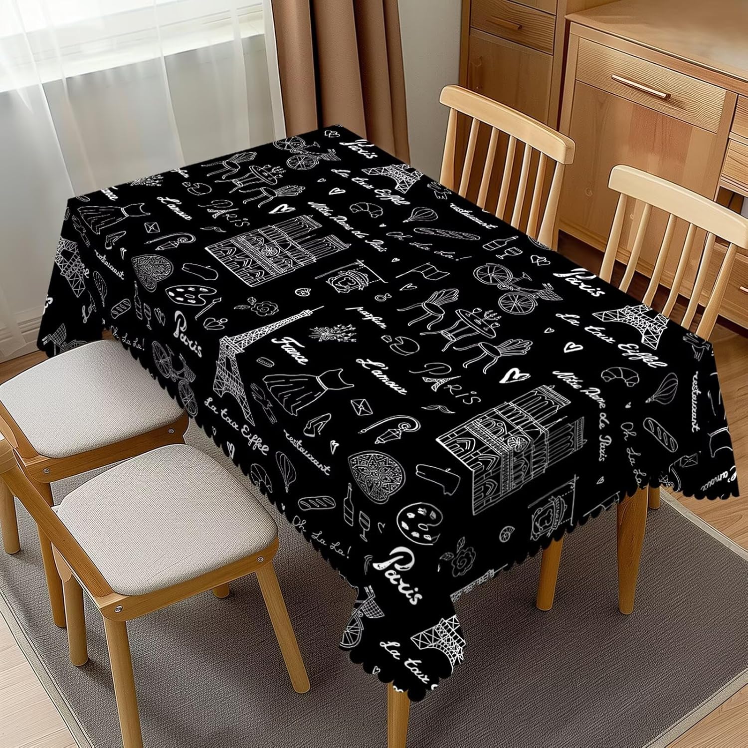 Eiffel Tower Tablecloth France - Home Textiles Paris ulasan dan harga