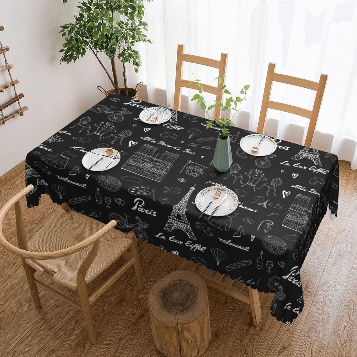 Eiffel Tower Tablecloth France - Home Textiles Paris ulasan dan harga
