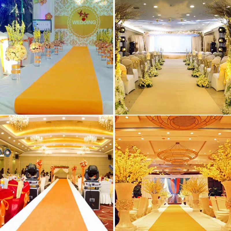 Yellow Disposable Carpet for W - Home Textiles Exhibition ulasan dan harga