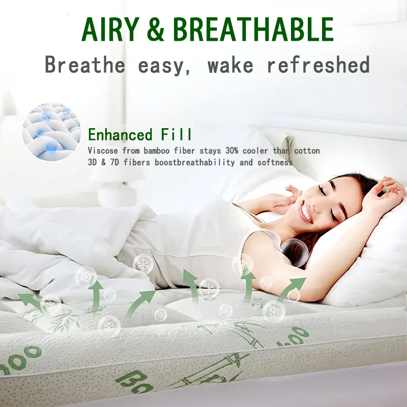 Queen Size Bamboo Viscose Matt - Mattress Pad Topper ulasan dan harga