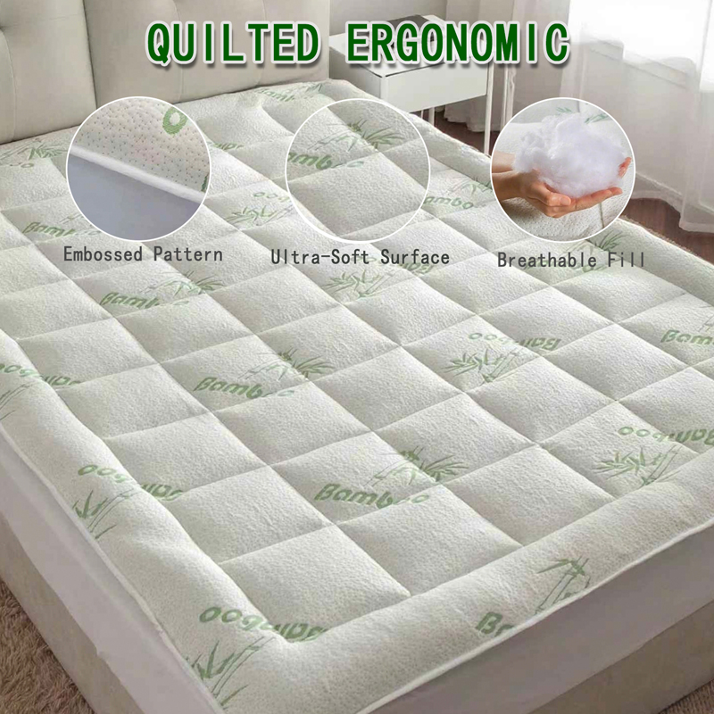 Queen Size Bamboo Viscose Matt - Mattress Pad Topper ulasan dan harga