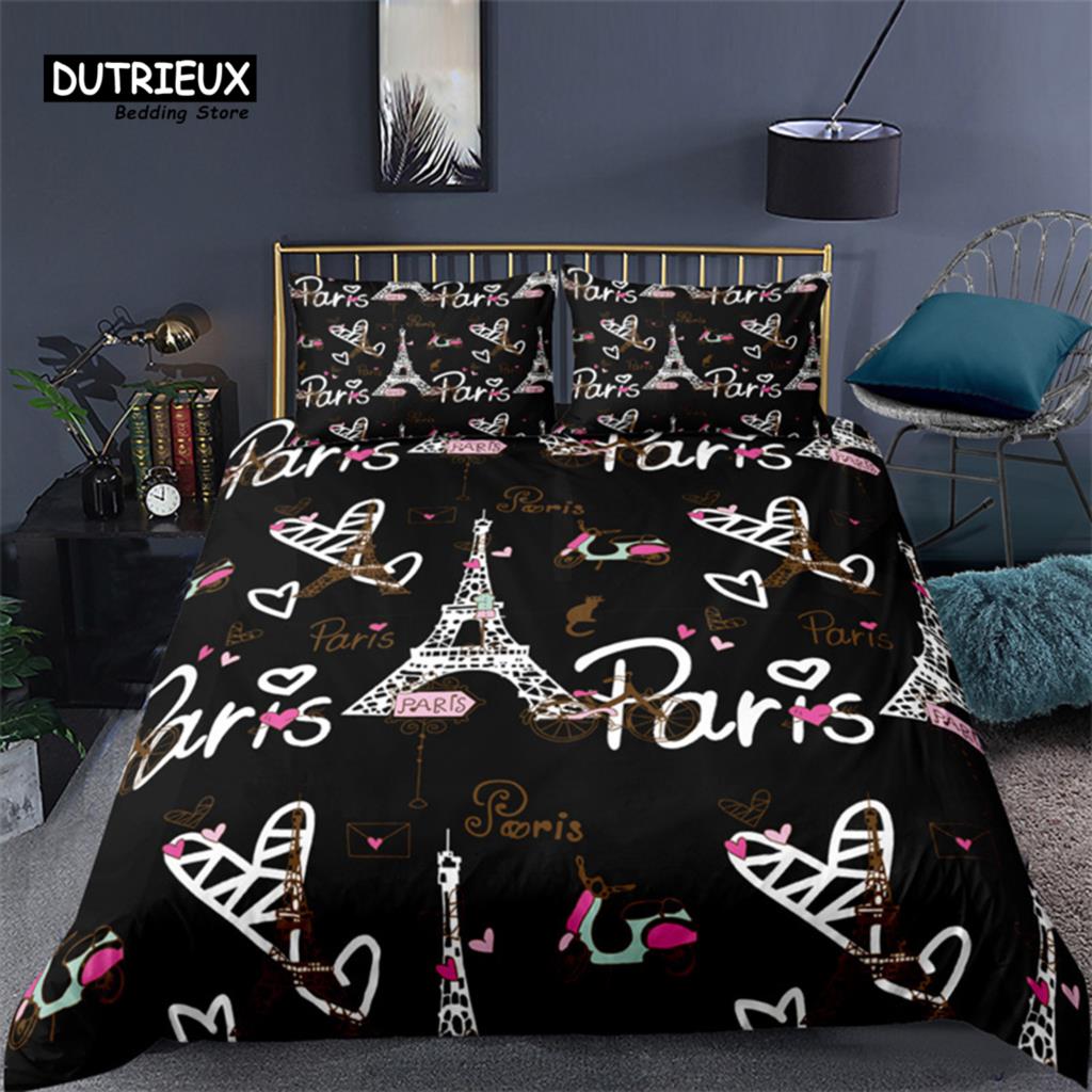 2/3PCS Soft Paris Eiffel Tower - Home Textiles Paris ulasan dan harga