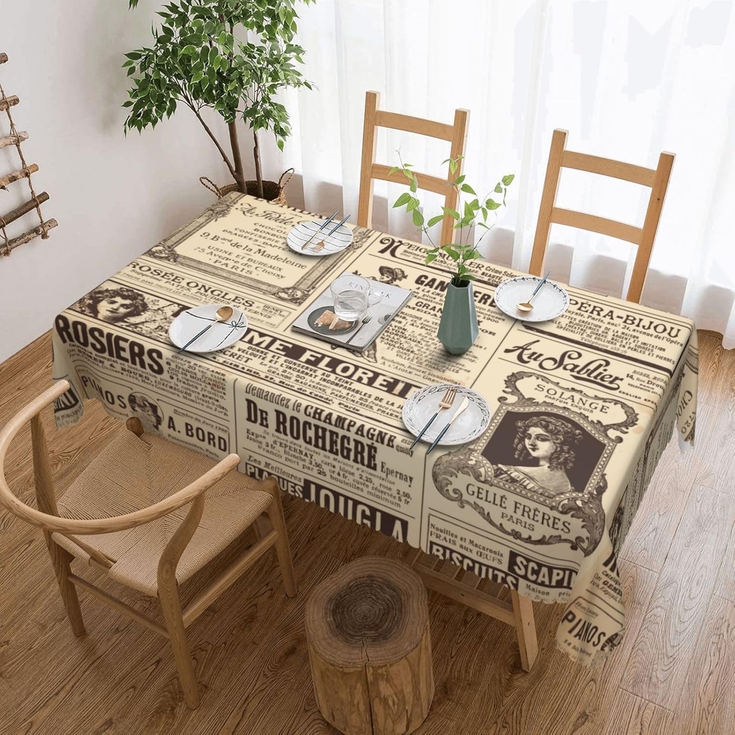 Vintage Paris France Newspaper - Home Textiles Paris ulasan dan harga
