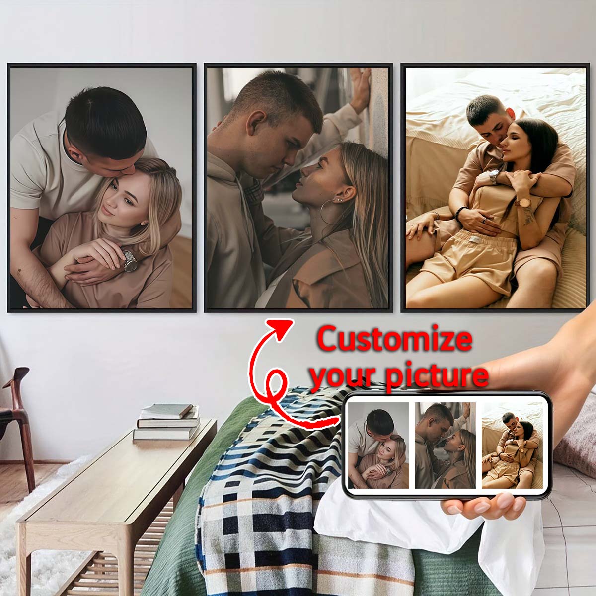 Triptych - 2D custom photo woo - Home And Textiles ulasan dan harga