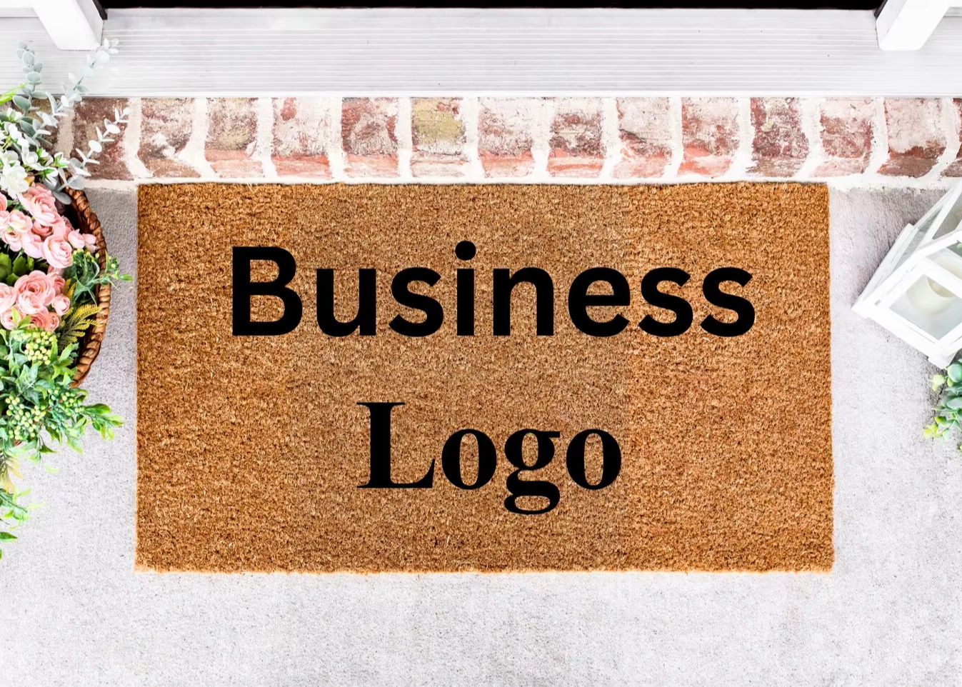 Custom Text Mat Business Logo  - Home Textiles Logo ulasan dan harga