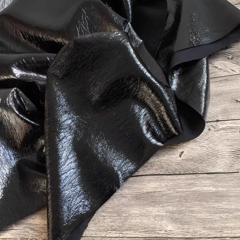 Pure Black Texture PU Leather  - Home Textiles Wholesale ulasan dan harga