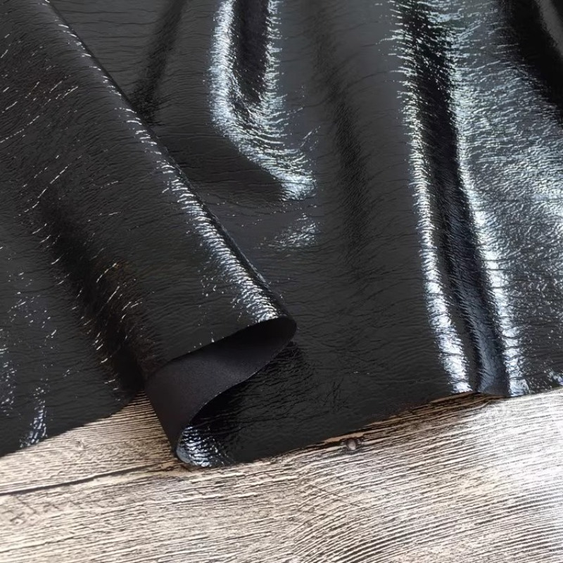 Pure Black Texture PU Leather  - Home Textiles Wholesale ulasan dan harga
