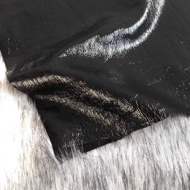 Pure Black Texture PU Leather  - Home Textiles Wholesale ulasan dan harga
