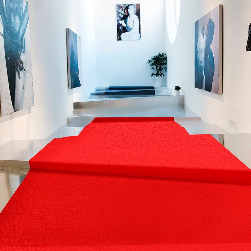 Red Wedding Carpet Thick Mater - Home Textiles Exhibition ulasan dan harga