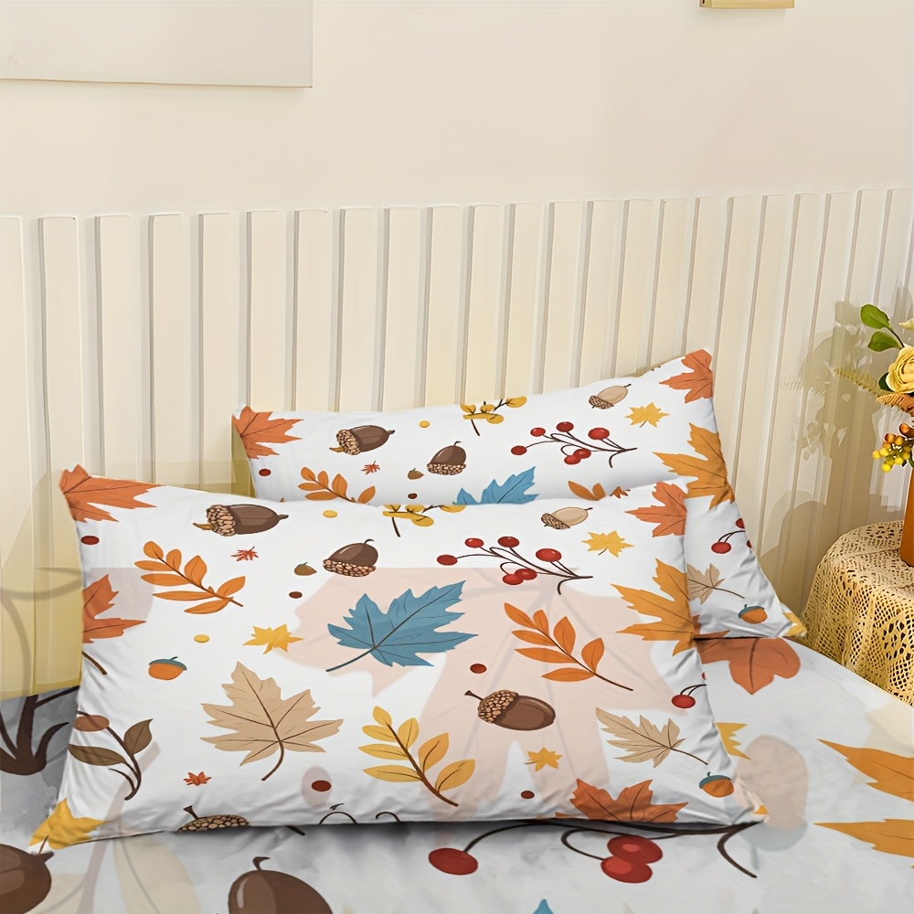 Autumn Leaves and Chestnut Bed - Fitted Sheet Deep ulasan dan harga