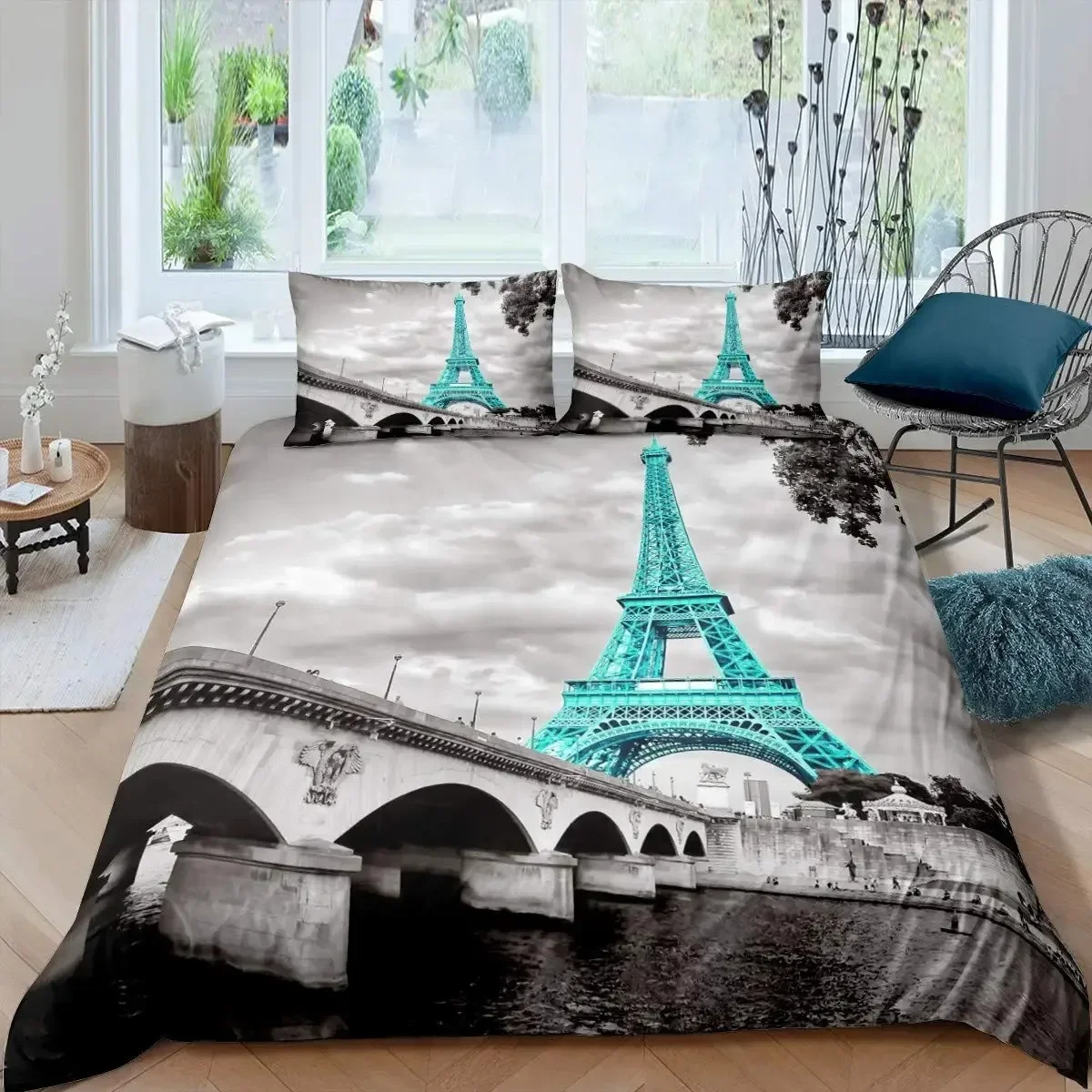 Eiffel Tower Paris Theme Comfo - Home Textiles Paris ulasan dan harga