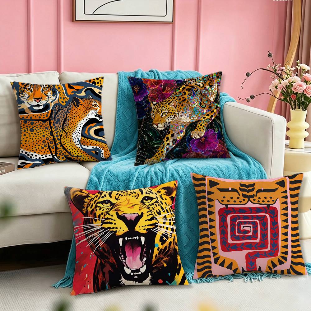 Egypt Colorful Abstract Tiger  - Home Textiles Egypt ulasan dan harga
