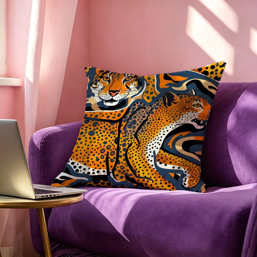 Egypt Colorful Abstract Tiger  - Home Textiles Egypt ulasan dan harga