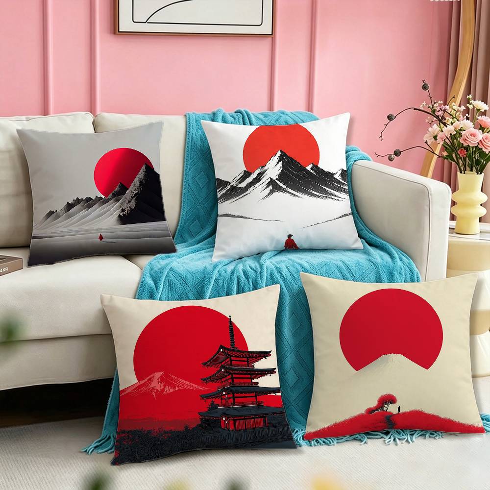 S-Surreal art Woman with Mt Fu - Home Art Textiles ulasan dan harga