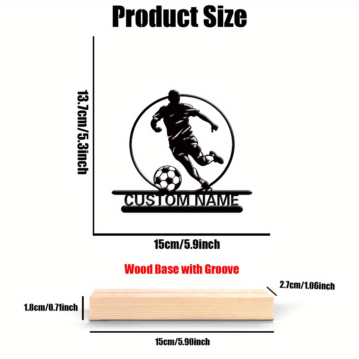 Custom Soccer Player Metal Sta - Home Textiles Products ulasan dan harga