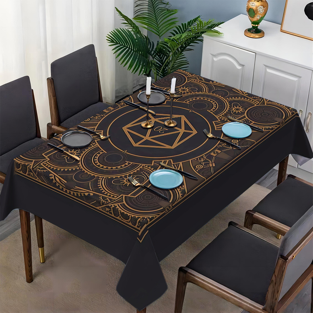 Steampunk Black Golden Gear Pa - Home And Textiles ulasan dan harga