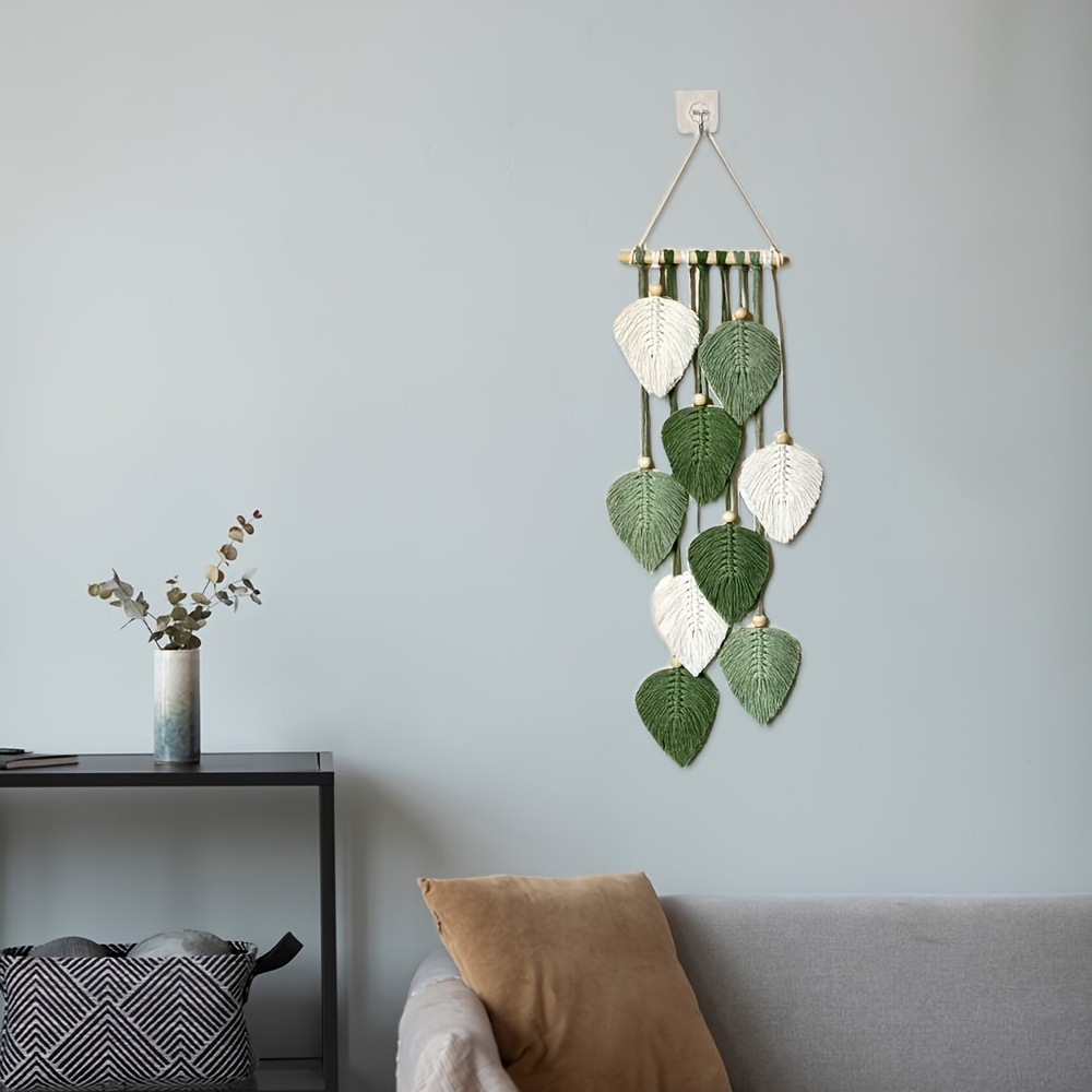Handwoven Leaf Wall Hanging Ta - Home Art Textiles ulasan dan harga