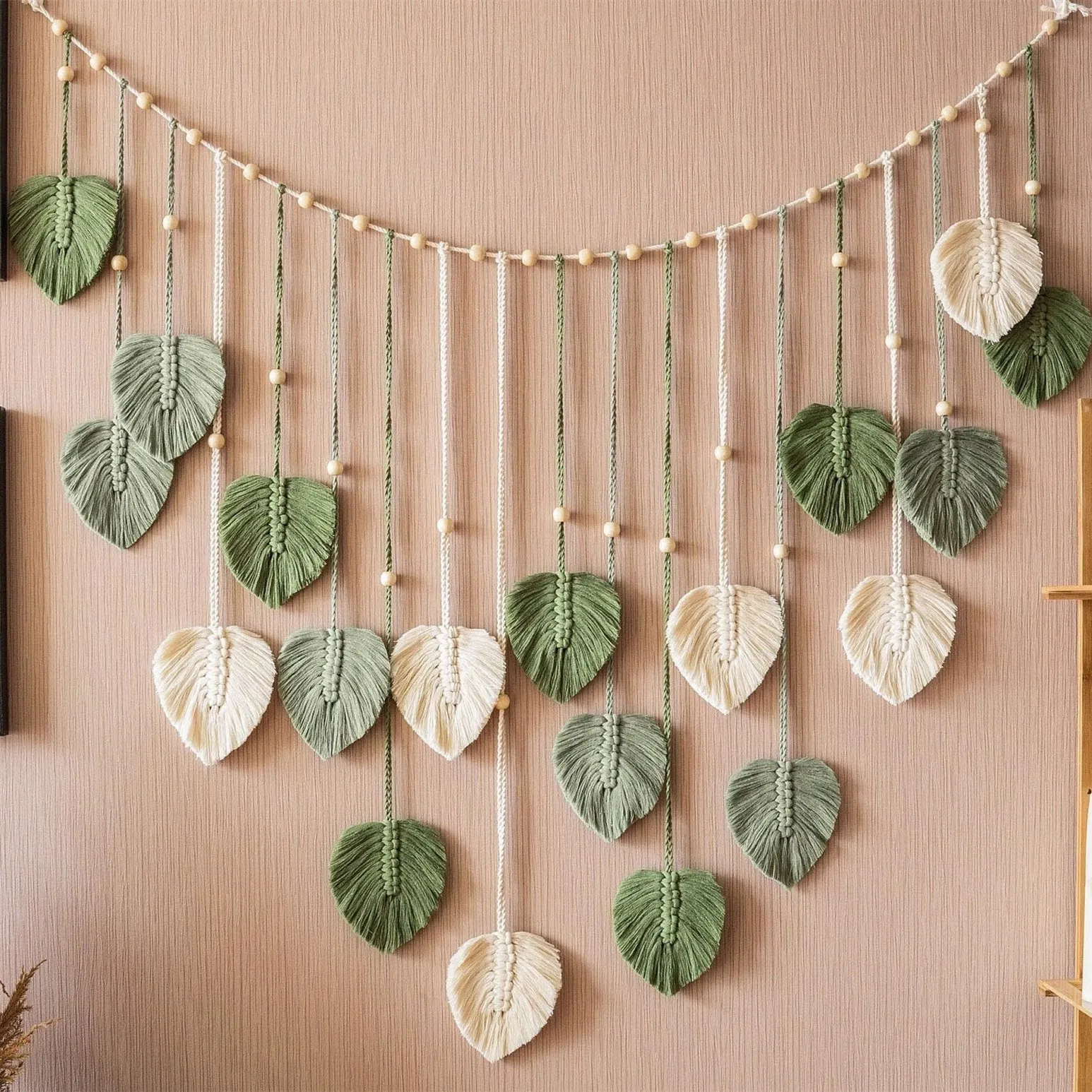 1 Pc Green Leaves Garland, Mac - Home Art Textiles ulasan dan harga