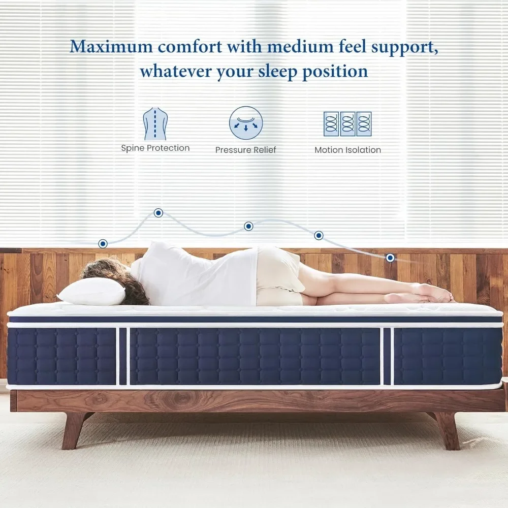 Bed Mattresses Hybrid Construc - Memory Foam Topper ulasan dan harga