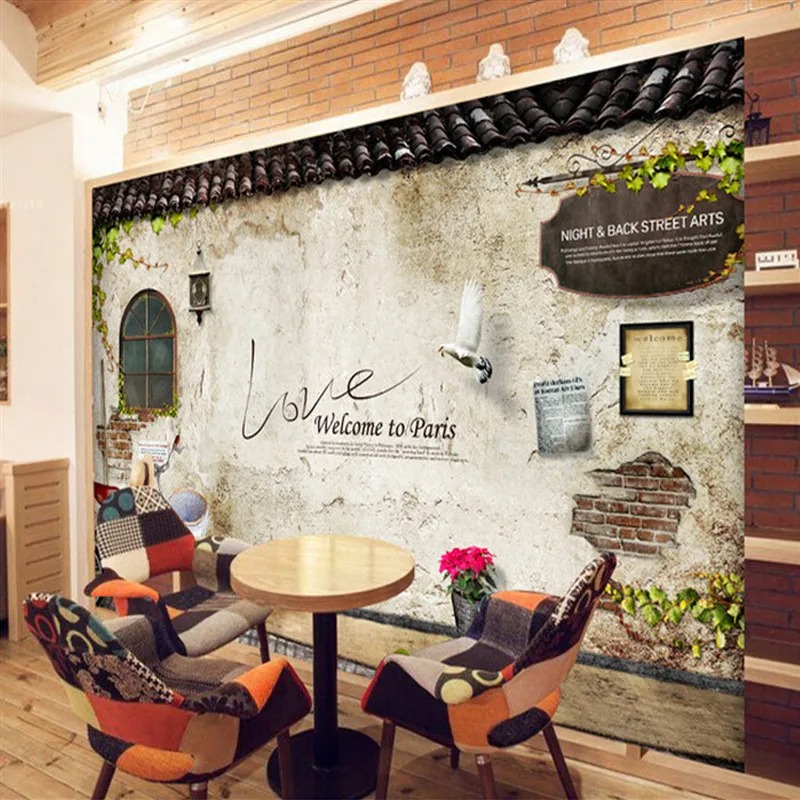 Papel De Parede 3D Custom Wall - Home Textiles Paris ulasan dan harga