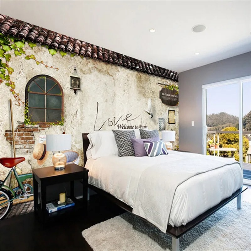 Papel De Parede 3D Custom Wall - Home Textiles Paris ulasan dan harga