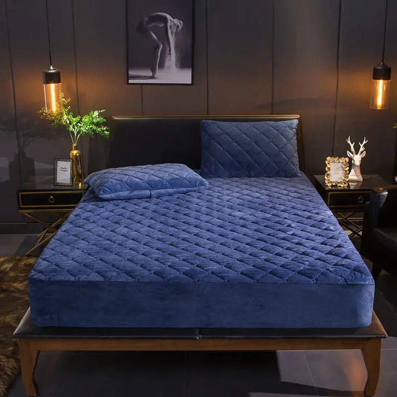 Crystal Velvet Thicken Quilted - Mattress Pad Topper ulasan dan harga