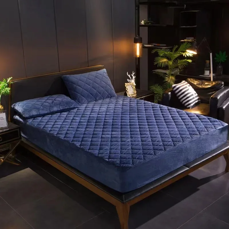 Crystal Velvet Thicken Quilted - Mattress Pad Topper ulasan dan harga