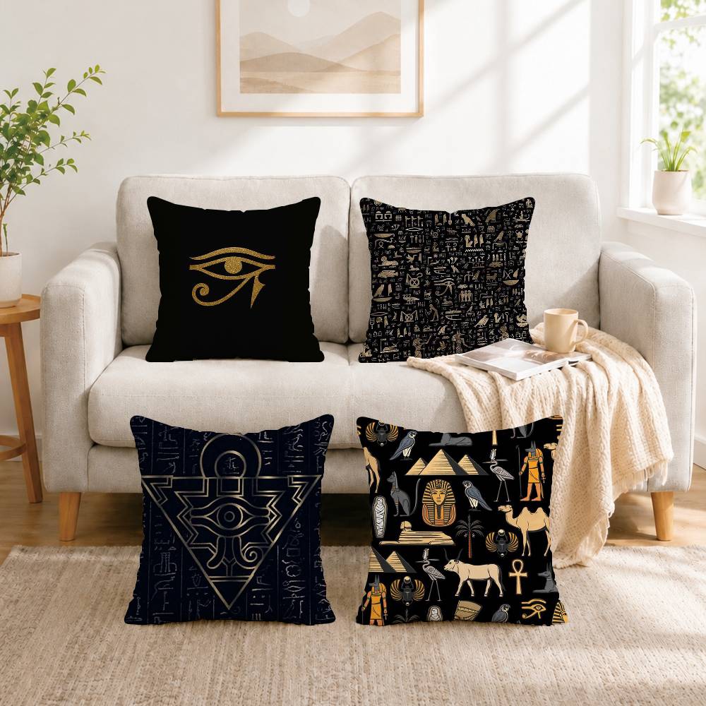 Ancient Egypt hieroglyph Squar - Home Textiles Egypt ulasan dan harga