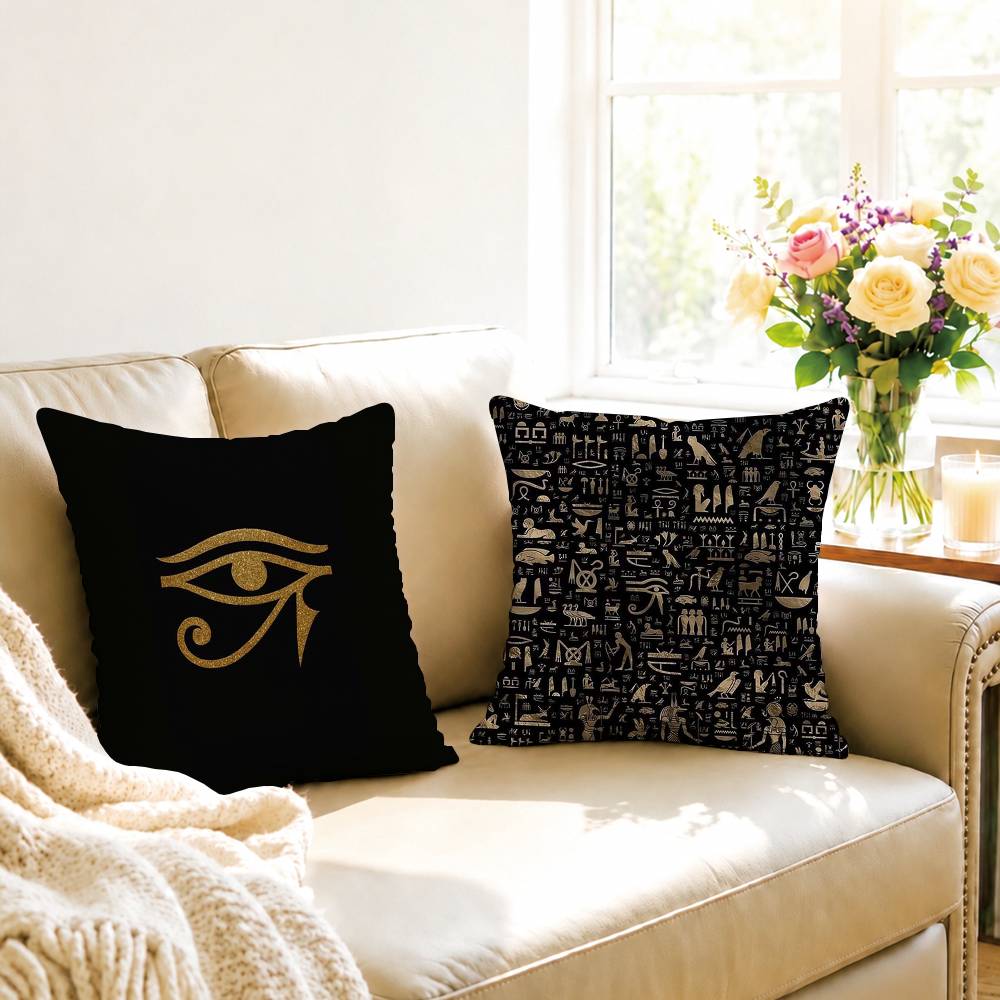 Ancient Egypt hieroglyph Squar - Home Textiles Egypt ulasan dan harga