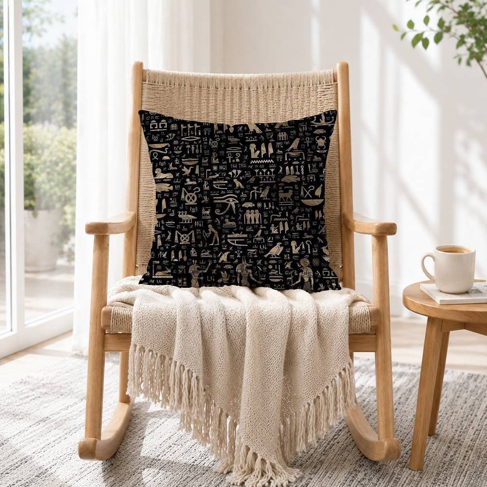 Ancient Egypt hieroglyph Squar - Home Textiles Egypt ulasan dan harga