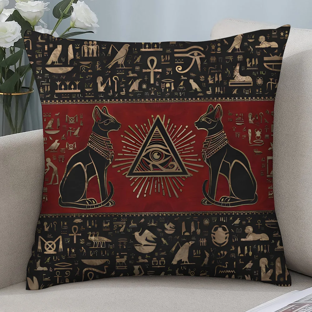 Ancient Egypt Anubis Pillow Ca - Home Textiles Egypt ulasan dan harga