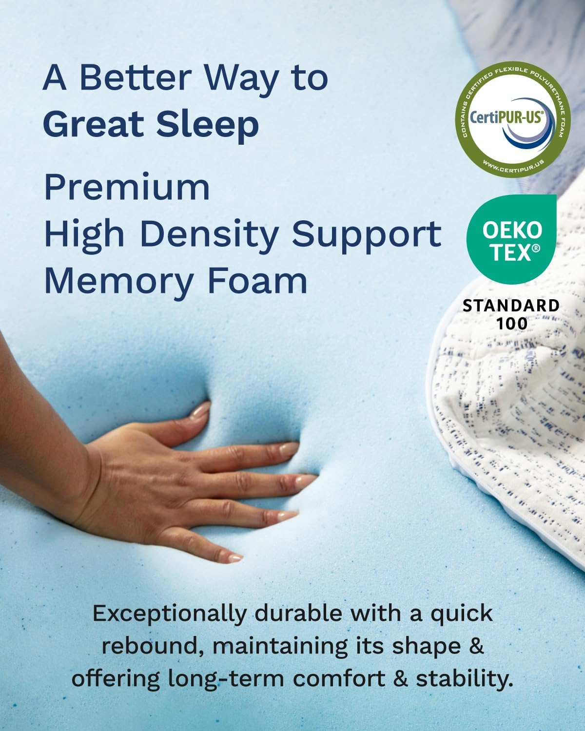 3 Inch Memory Foam Mattress To - Memory Foam Topper ulasan dan harga