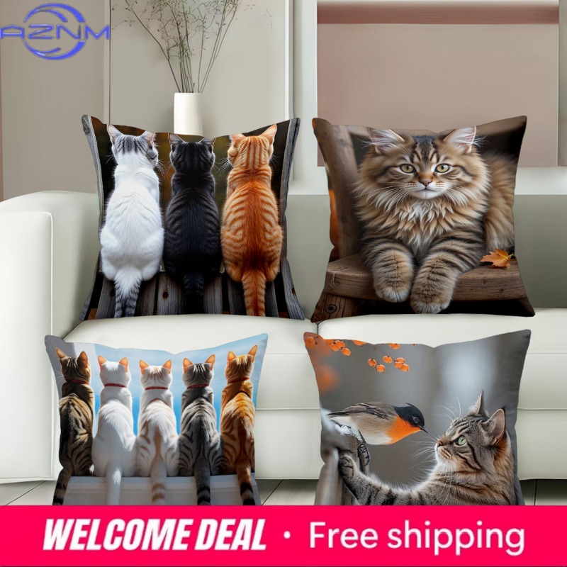 Cute Cat Pillows With Differen - Home Textiles Images ulasan dan harga