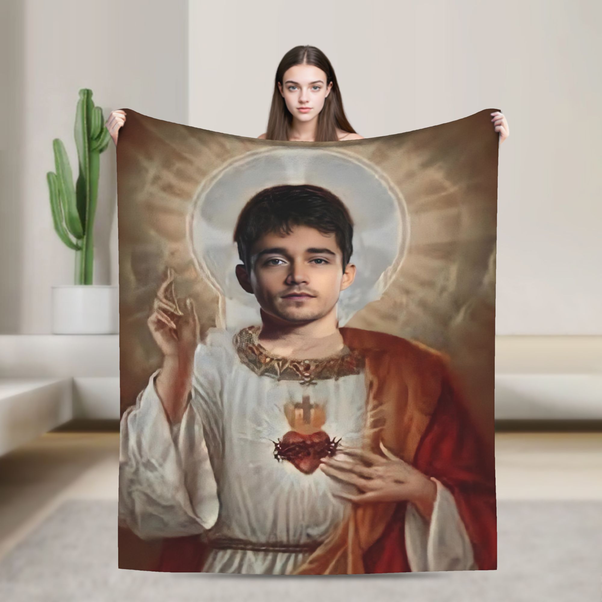 Funny image of Jesus Flannel p - Home Textiles Images ulasan dan harga