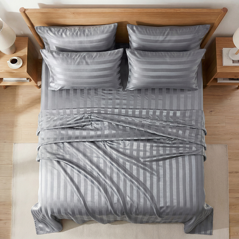 Wrinkle Resistant Striped Sati - Fitted Sheet Deep ulasan dan harga