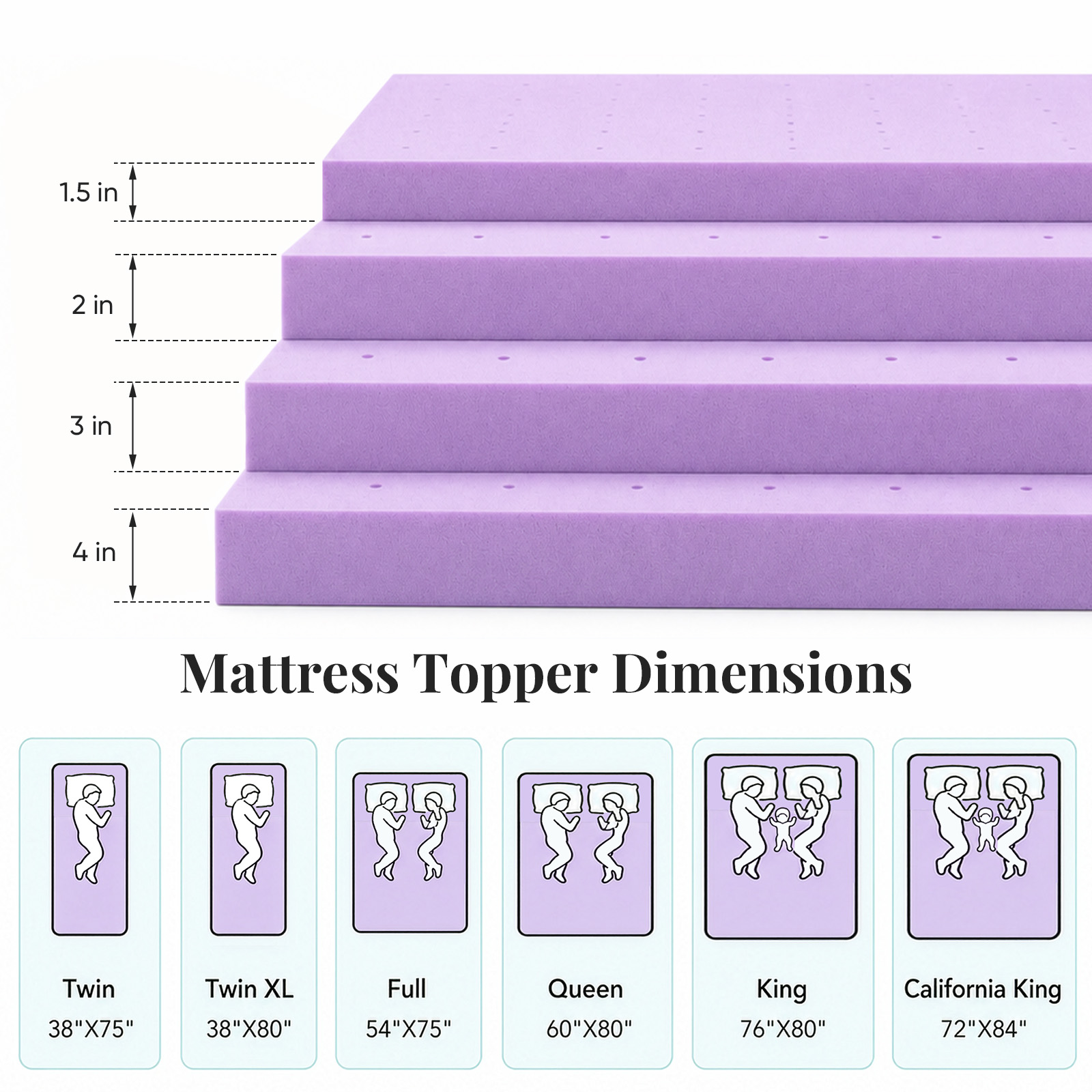 JHK 1.5 Inch Cooling Memory Fo - Mattress Pad Topper ulasan dan harga